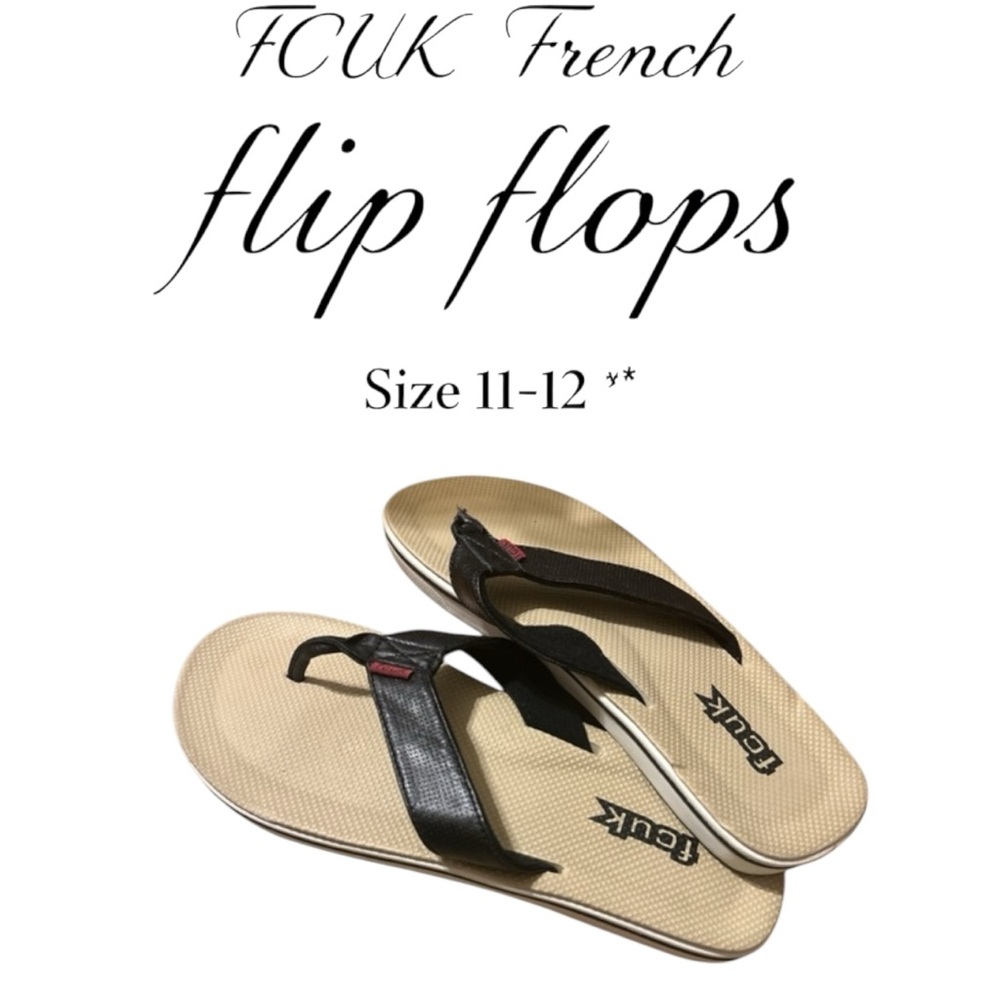 🩴🩴 FCUK French Connection United Kingdom men’s flip flops size 11/12
